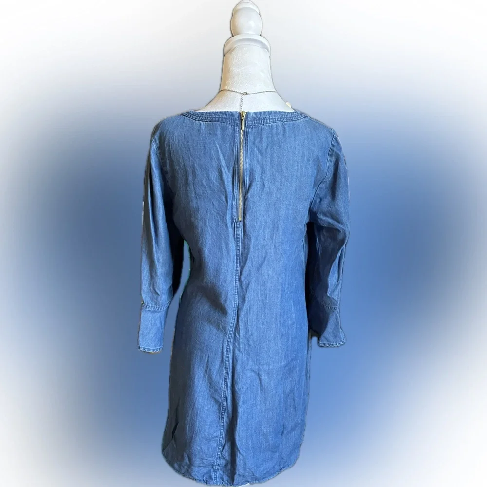 👖Cato Indigo Denim Jean Bell Sleeve Dress - Picture 2 of 15